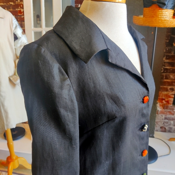 Medium Unique Linen & Silk Gustav Klimt Swing Jacket By St Louis Area Designer - Picture 9 of 14